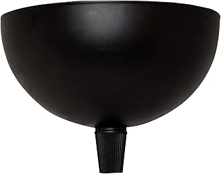 Tibelec - Pavillon Luminaire, Cache-fils Demi-Sphère Métal, Noir Diamètre 100MM