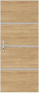 NORDLINGER PRO Kit de rénovation de porte décor chêne et profilés alus - Modèle Non encollé