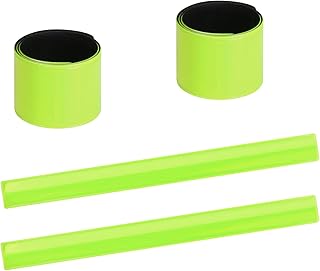 URAQT Brassard Réfléchissant Brassard de Sécurité, équipement de Course Réfléchissant, Haute Visibilité PVC Brassard Réfléchissant pour Faire du Vélo Courir ou Faire du Jogging Cheville