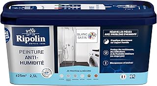 RIPOLIN - Peinture Anti-Humidité Intérieur - Haute Protection pour Murs Sujets aux Infiltrations d