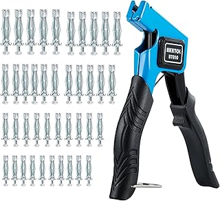 Kit Cheville Molly avec Pince, Assortiment avec 40 cheville Molly Metallique pour Placo Brique Creuse, Pince Professionnel Convient à M3/M4/M5/M6/M8