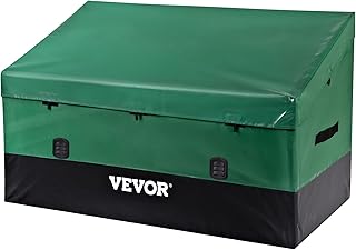 VEVOR Boîte de Rangement Extérieur 660 L Coffre de Stockage Jardin Étanche Portable Cadre Galvanisé Bâche PE Garder Outils Garage Jouets des Enfants pour Maison Camping Terrasse Piscine 155x63x75 cm